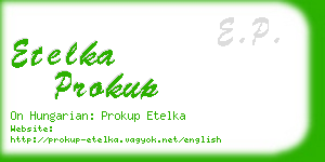 etelka prokup business card